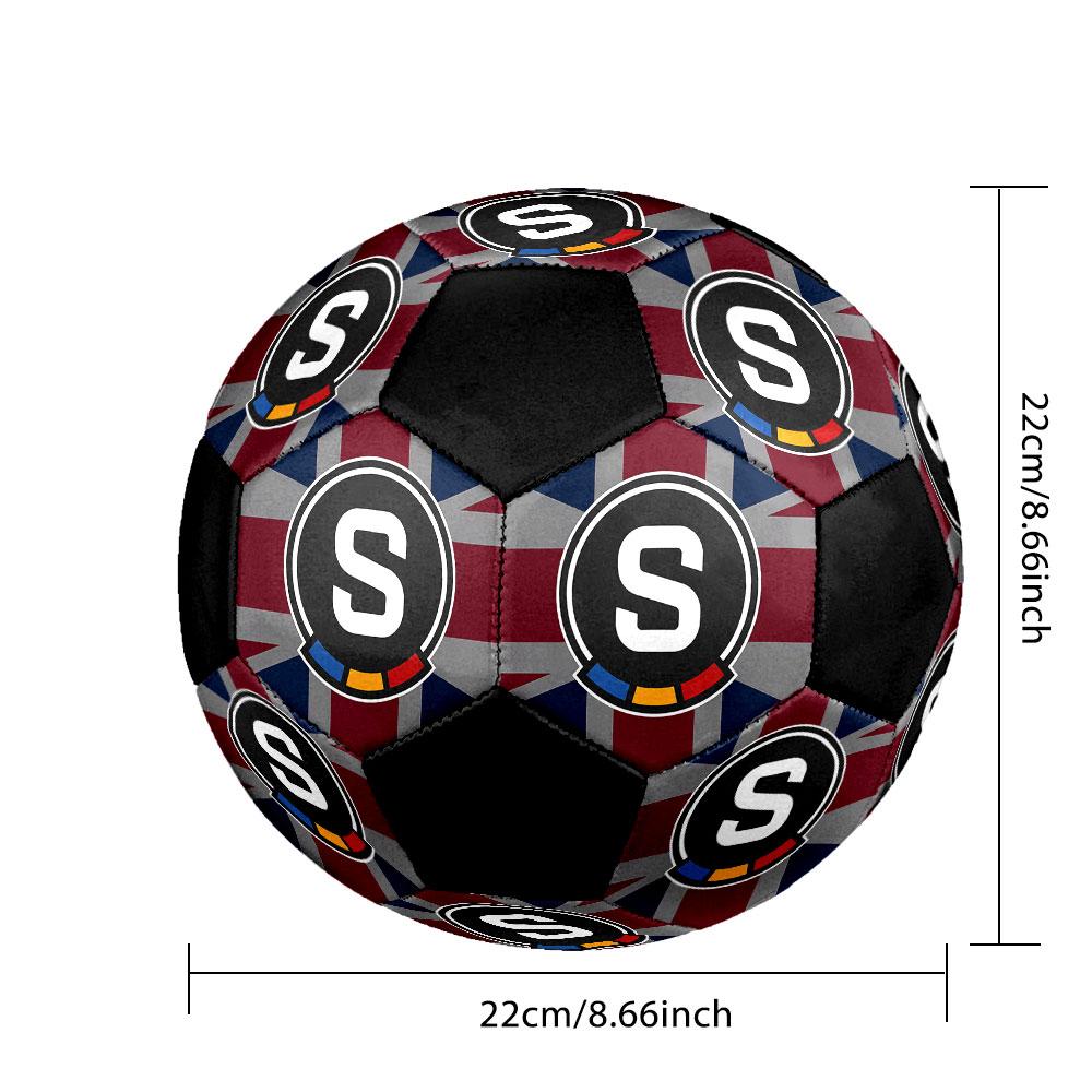 Pallone da Calcio AC Sparta Praha Taglia 5 Colorato Cucito a Macchina PVC Pronto per la Competizione Resistente Alta Rimbalzabilità