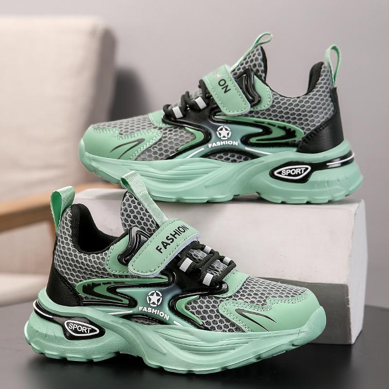 Boys' Shoes New Children's Sports Shoes Boys Breathable Single Mesh Shoes Non-slip Running Shoes