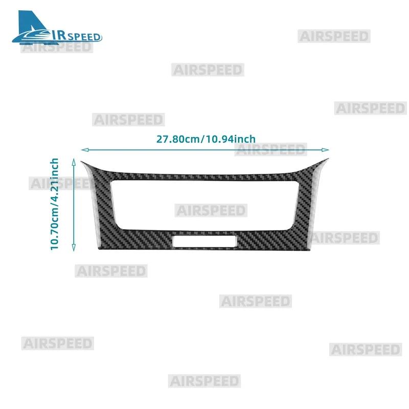 Real Soft Carbon Fiber Sticker LHD RHD Car Center Console Panel Frame For Seat Ibiza 6F 2018 2024 2025