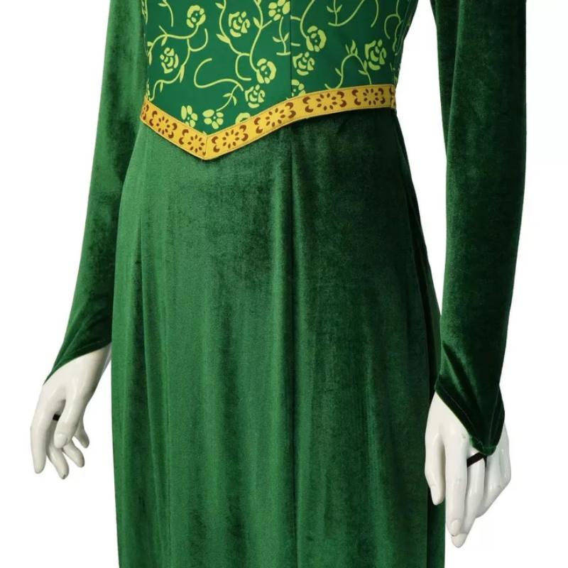 Cosplay Shrek Costume Anime Princess Green Dress Fiona Dress Shrek Cosplay Costume Women Sexy Velvet Halloween Carnival Clothes