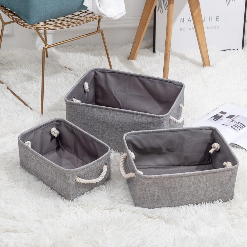 Linen Storage Basket With Thickened Fabric For Bedroom Organizing And Laundry Use