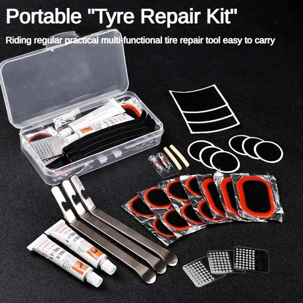 Bike Tire Repair Kit Bicycle Tire Repair Kit Glueless Self-Adhesive Patches Portable