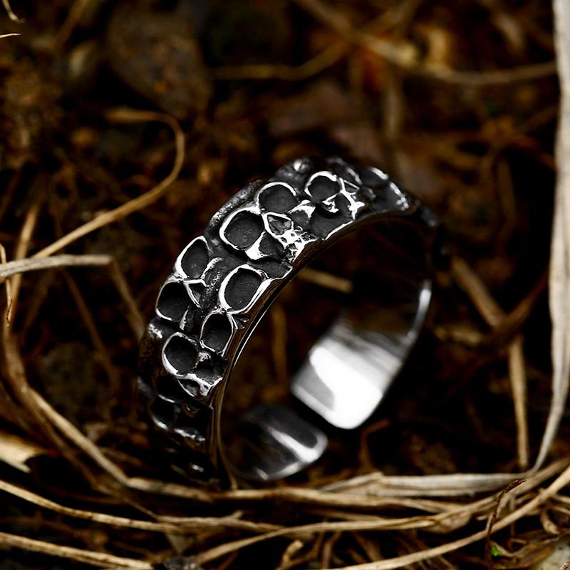 Beier One Piece Sale Unique Thin Skull For Boy And Girl Stainless Steel Lady's Finger Ring BR8-373