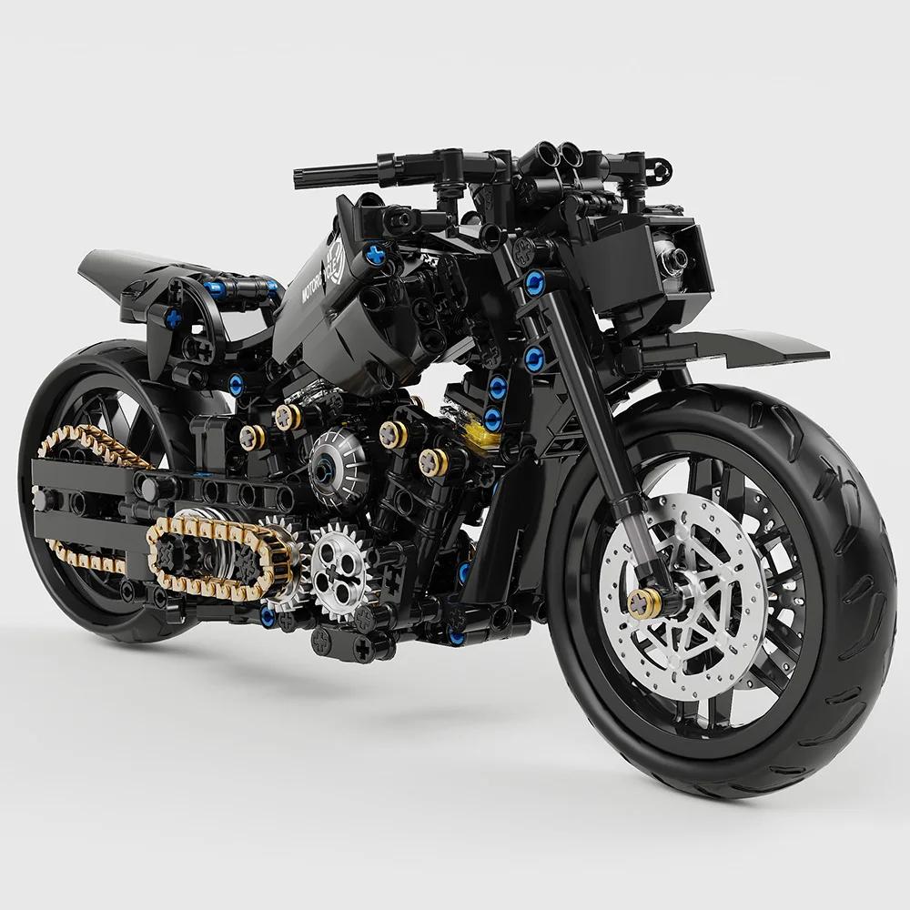Non-Toxic Technical Motorcycle Building Blocks 1:8 Scale Model Kit For Kids/Adults Road Racer Bricks Toys (Halloween/Birthday Gift)
