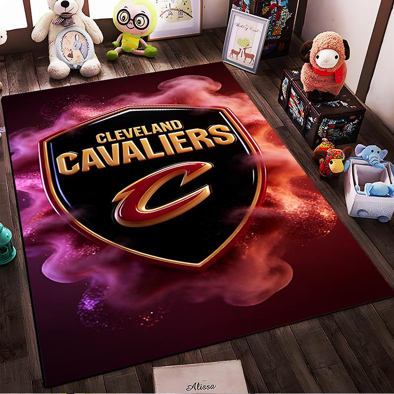 Cleveland Cavaliers Logo Design Rug Non-slip rug suitable for living room and bedroom sofas