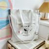 Bag Women's Spring and Autumn Cartoon Ins Personalized Canvas Large Capacity Women's Bag Backpack, Crossbody Handheld Shoulder Bag
