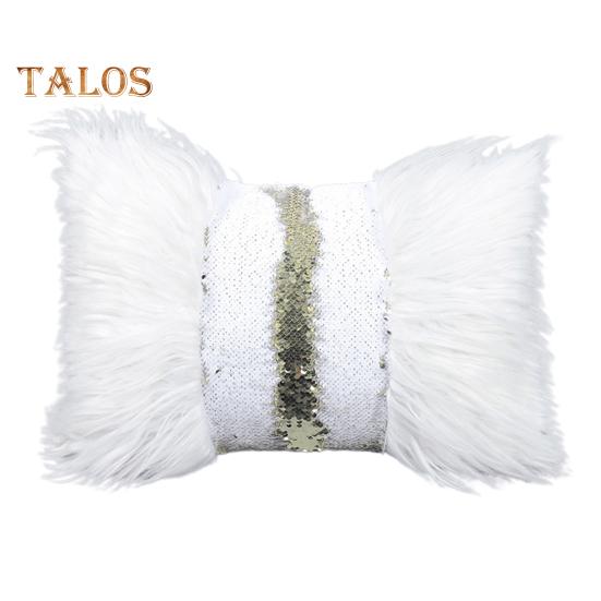 

Длинная плюшевая наволочка с блестками, декоративная наволочка для гостиной, дивана, кровати, наволочка белый