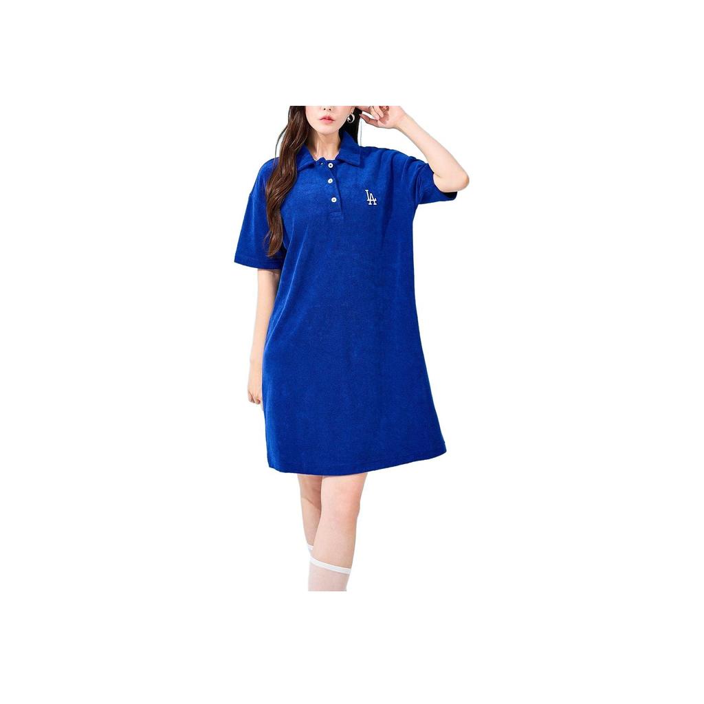 New MLB Short Sleeved Dresses Women's Navy 3FOPB1033-07NYL