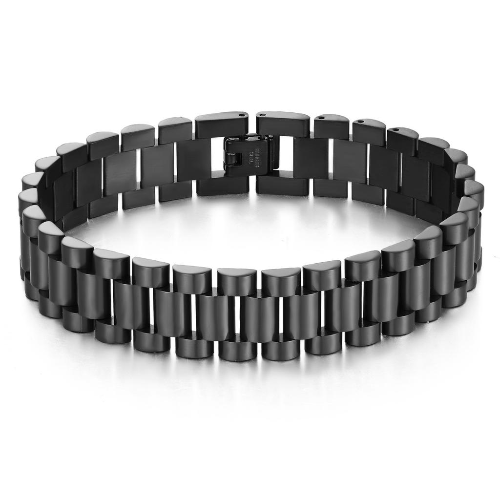 Titanstahlarmband, modisches und personalisiertes 15-mm-Edelstahl-Herrenuhrenarmband, Edelstahl-Paararmband