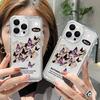 Retro butterfly iPhone16ProMax all-inclusive mobile phone case 14pro/13 transparent 11 generation foreign trade 15 soft case