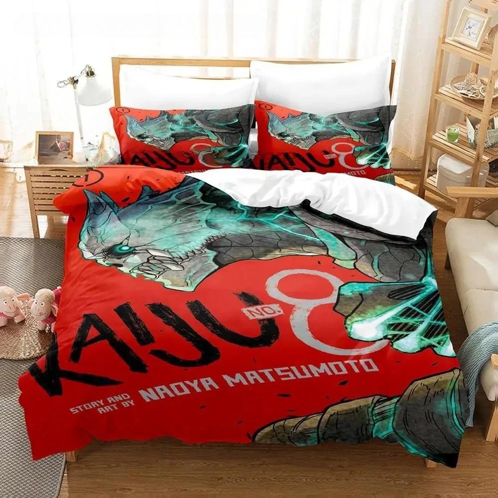 Kaiju No 8 Bedding Set Single Twin Full Queen King Size Bed Set Aldult Boys Bedroom Duvet cover Sets 3D Print Anime