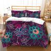 Bohemian Floral King Queen Duvet Cover Boho Mandala Cashew Flowers Bedding Set Exotic Tribe Style 2/3pcs Polyester Quilt Cover