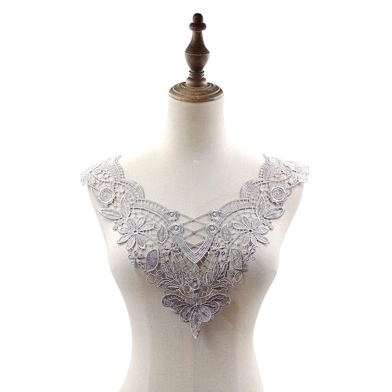 Cucito Fai da Te Materiali Fatti a Mano Decorazione Scollatura Ricamo di Pizzo Collo Accessori per Abbigliamento