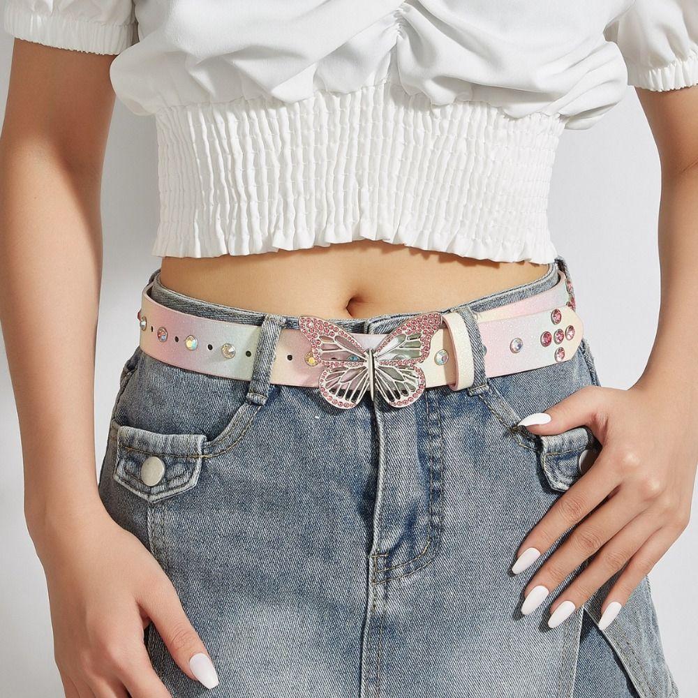 Punk Butterfly Waistbands Adjustable Women Waist Belt Elegant Waist Belt Dress Decoration