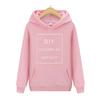DIY070 Personalised Customised Logo Men's Street Hoodie Front Sports Sweatshirt Women's Casual Hoodie