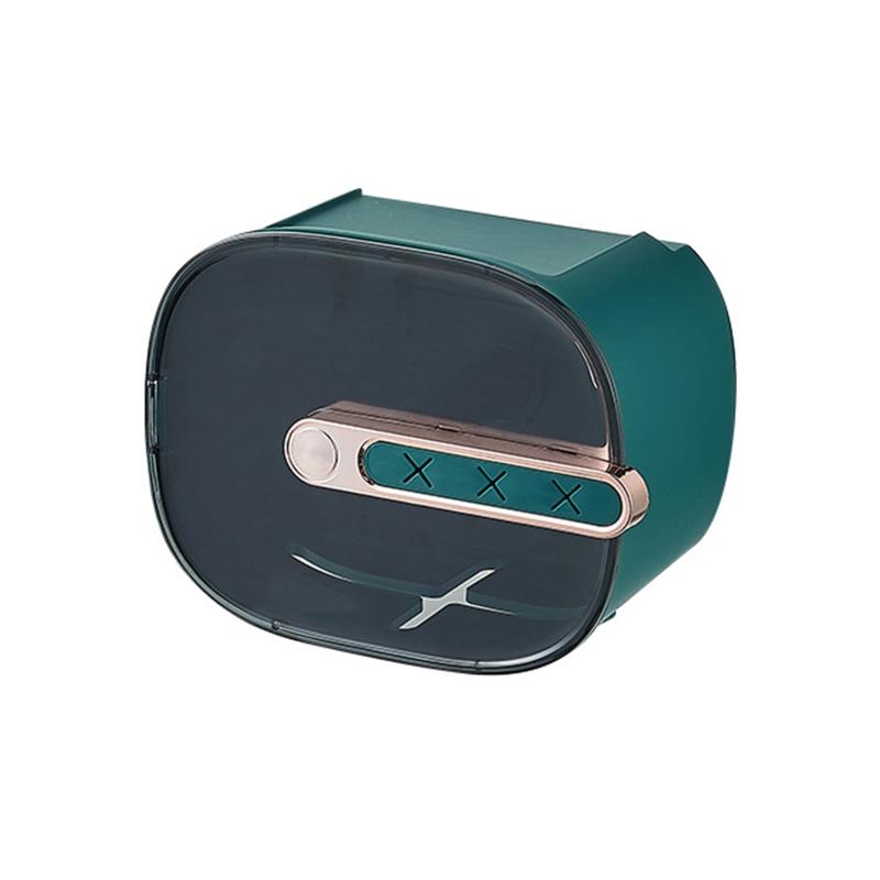 

Креативные коробки для салфеток, бытовая стойка для хранения бумажных полотенец, ванная комната, столовая, многофункциональная настенная коробка для салфеток зелёный