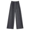 FAESSLIN Silk Wool Blend Drapey Wide-Leg Pants