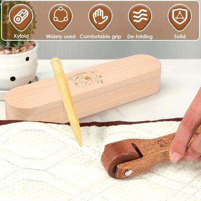 Hardwood Tailors Clapper for Ironing and Quilting,LINXIAO Sewing Tool for Flattening Fabrics,Sewing and Point Pressing Natural