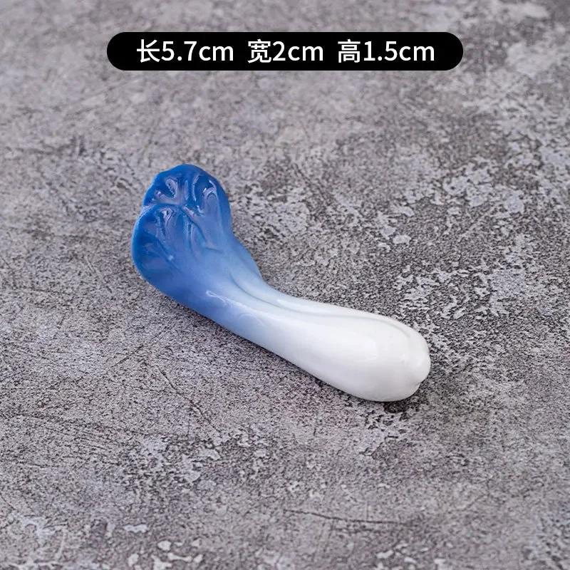 Ceramic Chopstick Holder Japanese Style Mushroom Chili Vegetable Chop Stick Racks Kitchen Decorative Spoon Fork Rest Tableware