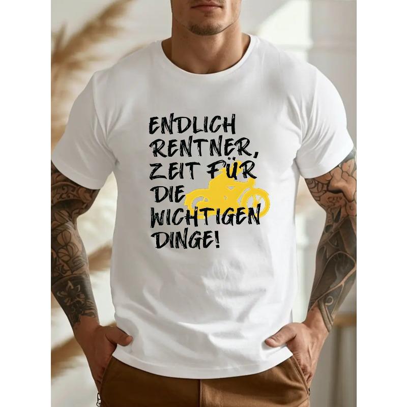 

Немецкий мятый дизайн с графикой мотоцикла, Повседневный круглый вырез, Короткий рукав, Летняя одежда, Черный с желтым принтом, Экипировка для любителей мотоциклов S белый