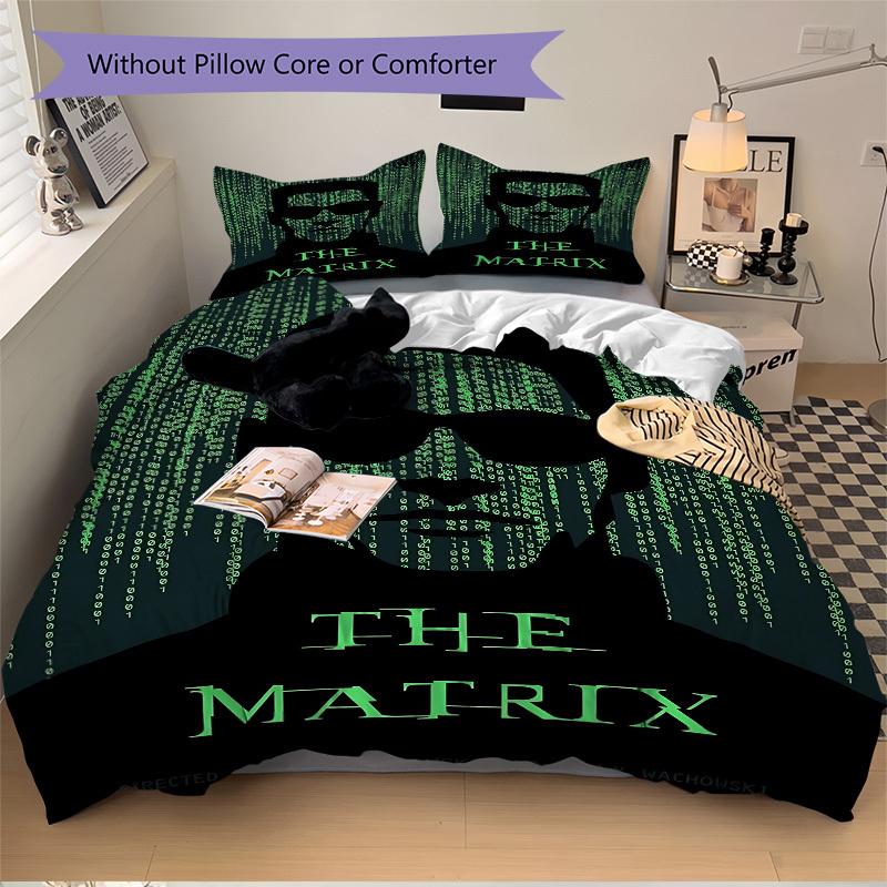 3pcs Matrix, Poster Duvet Cover Set (1 Duvet Cover + 2 Pillowcases, No Core) - Comfortable, And Breathable Bedroom Decoration Yy251104077