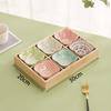 Wooden Four-Compartment Snack & Serving Tray