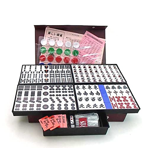 

Набор маджонга ручной работы, сделанный в Японии, кобальтово-синий, крупные, тяжелые плитки маджонга, Рэнхо