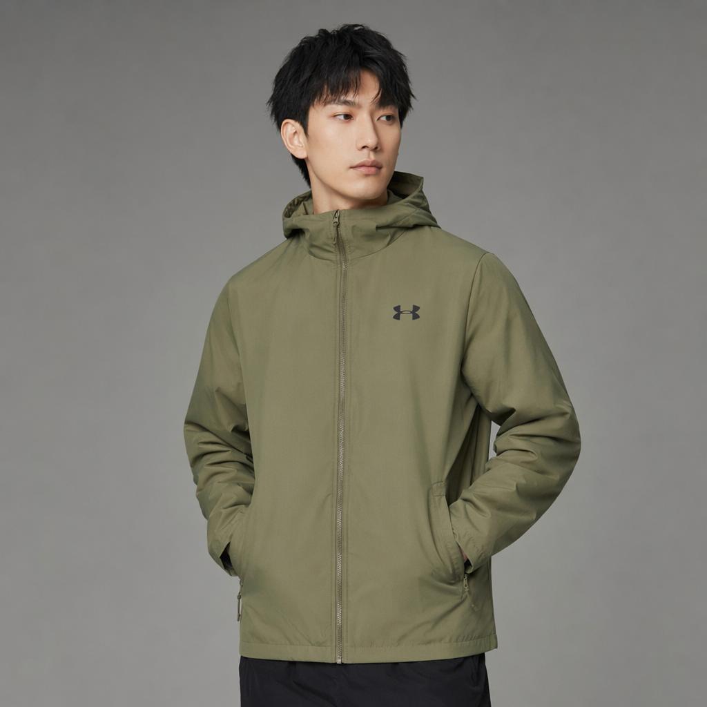 Under Armour Fitted Hooded Windproof Warm Casual Outdoor Jacket Men jackets 1321439-251