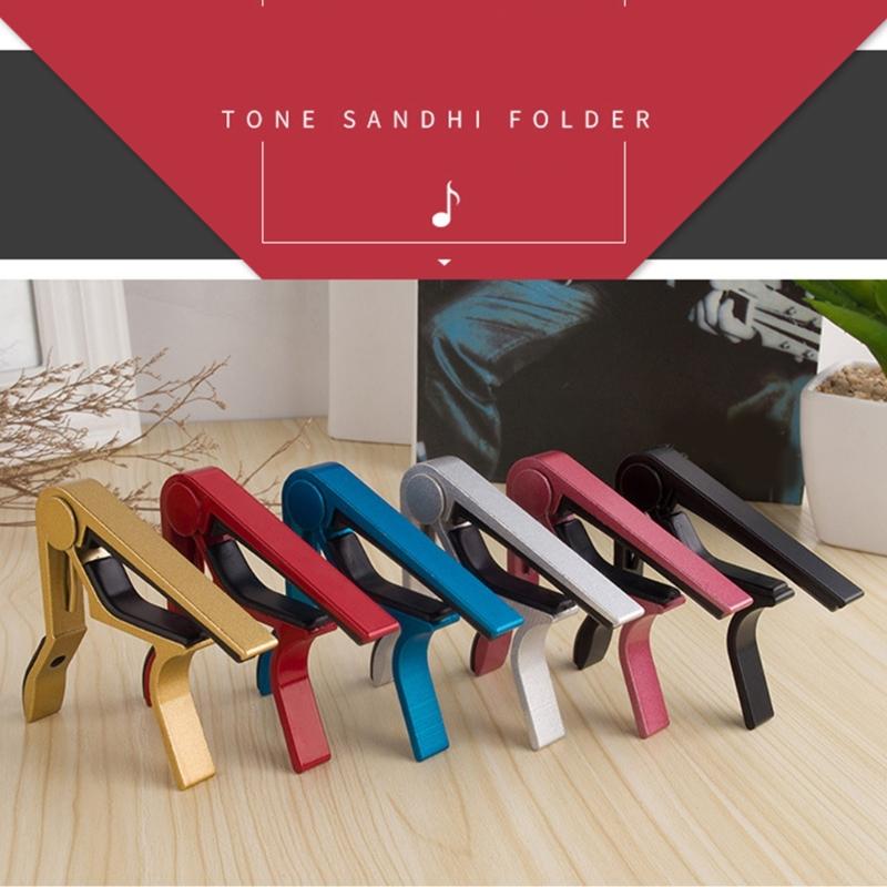 Portable 6-String Guitar Tunings Clamp Light Weight Quick Release Capo for Guitars, Ukulele, Bass, Mandolin, Banjo