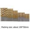 70pcs 1.0-3.0mm HSS Twist Drill Bits Straight Shank High Speed Steel Twist Drill Bits Set Power Tool for Wood Plastic Aluminum