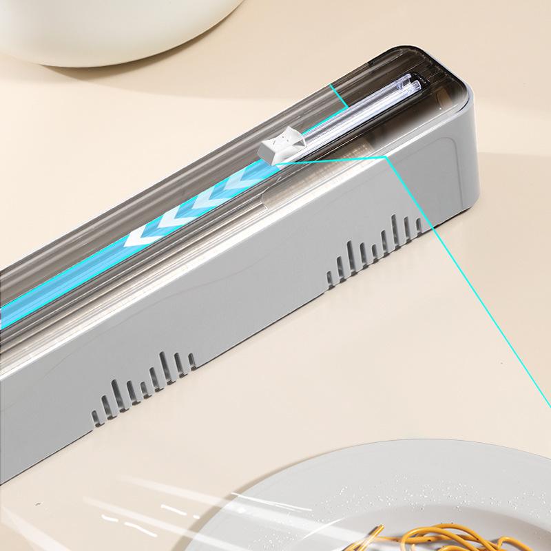 Magnetic Luxury Kitchen Cling Film & Foil Cutter - Adjustable, No-Tear Design