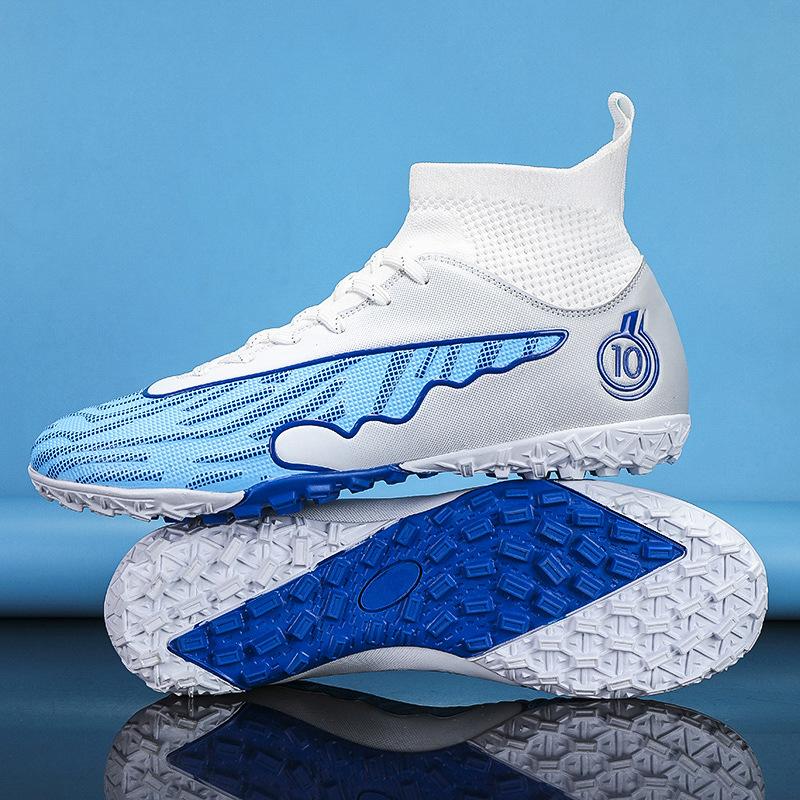 New Professional Football Shoes Boys High-top Youth Student Game Training AG Long Nail Broken Nail Sports Shoes