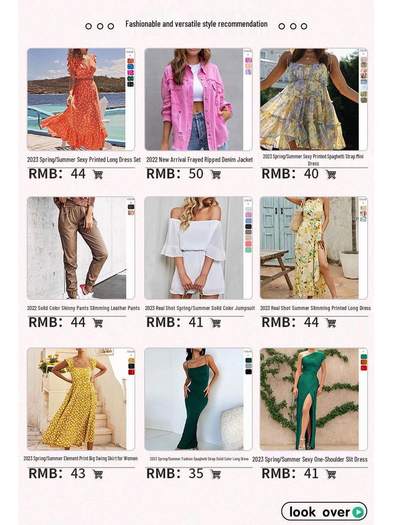 2024 Prázdninový styl Špagetová ramínka Bez zad Potisk Šaty pro ženy