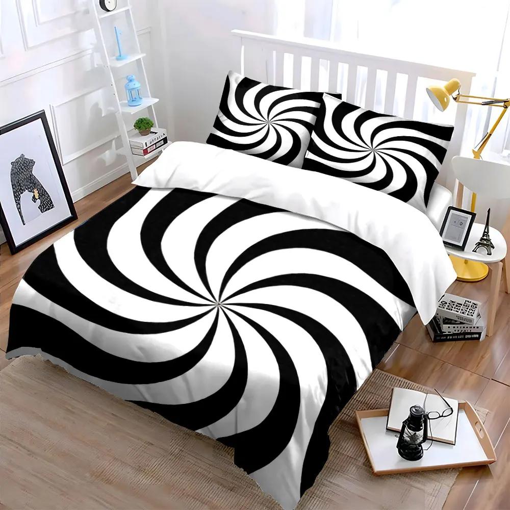 Optical Illusion Decor 3PCMultiple Sizes Kid's and Adults' Bedroom Exquisite 3PC Bedding Set Gift