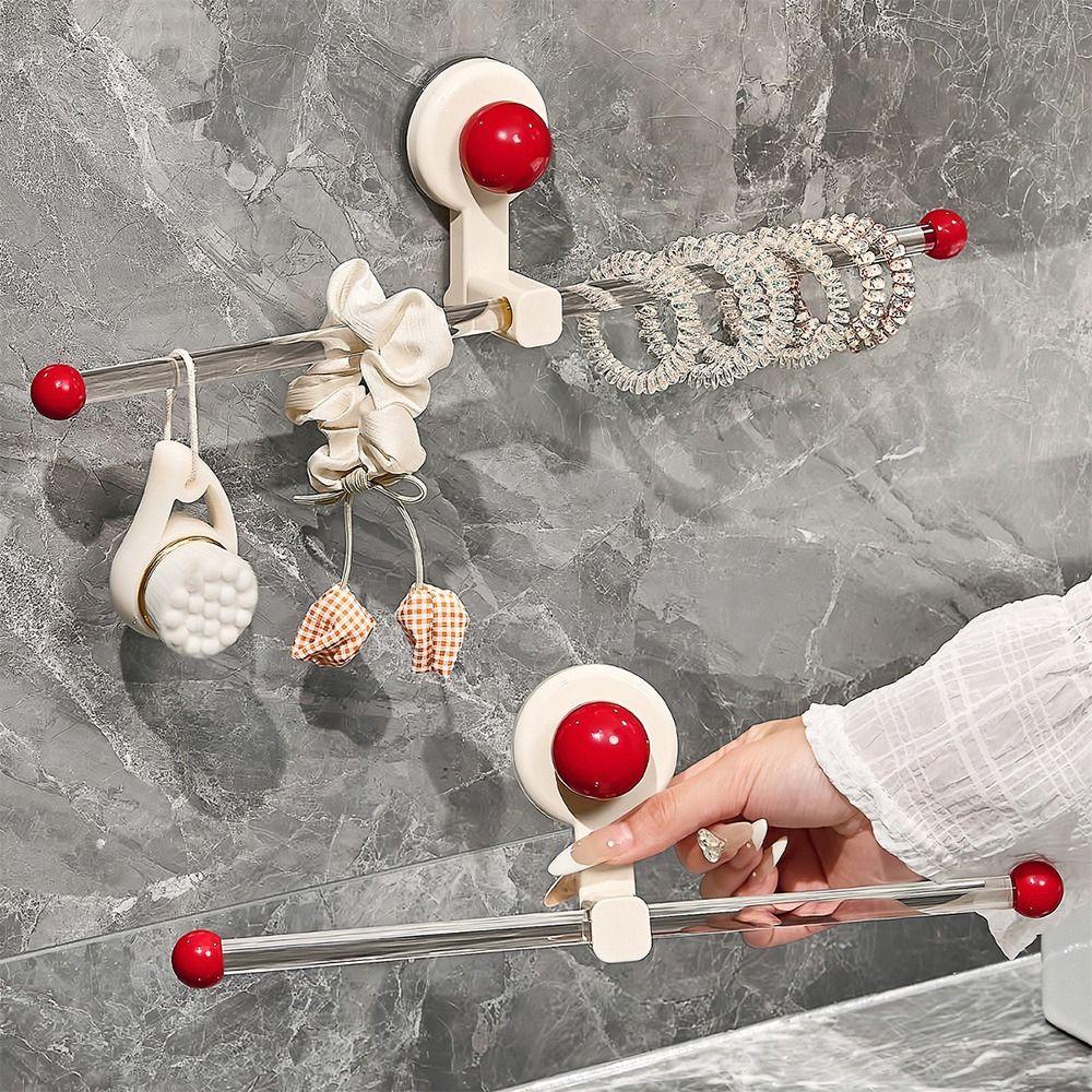 Suction Cup Towel Stand Organizer Lightweight Hairband Storage Hook  Bathroom Use