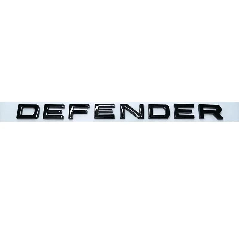 CSU3 1pc 3D ABS Car Decorative Car Stickers Bright black/Silver Defender Back Door Letter Logo Badge Accessories
