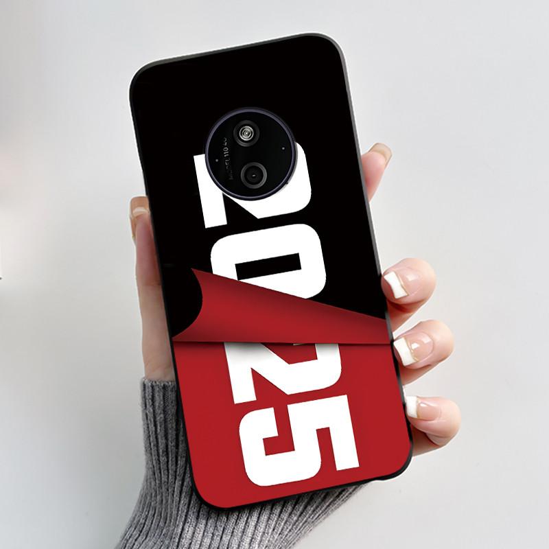 Case For Nokia 110 4G 2024/HMD 110 4G/Nokia 125 4G 2024 Aesthetic Shockproof Soft Silicone Black Case Sunset Pattern Back Cover Nokia 110 4G 2024