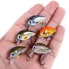 5 st/set Crankbait Minnow Fiskeagn - Livslikt Vaggande Hårt Bete Topwater Swimbait, för Havsabborre Öring Fiske i Sötvatten