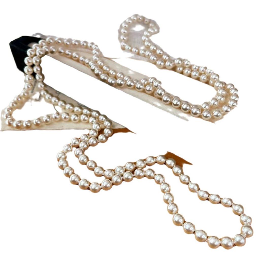 Retro 160 Cm Or So, A Variety Of Wearing Methods, Strong Light Is Round, Shijia Pearl Necklace, Autumn And Winter Sweater Chain