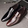 Classic Men Dress Shoe New Printed Large Size Men Shoe Patent Leather Business Leather Shoe Cover Toe Head Men Shoe Wedding Shoe