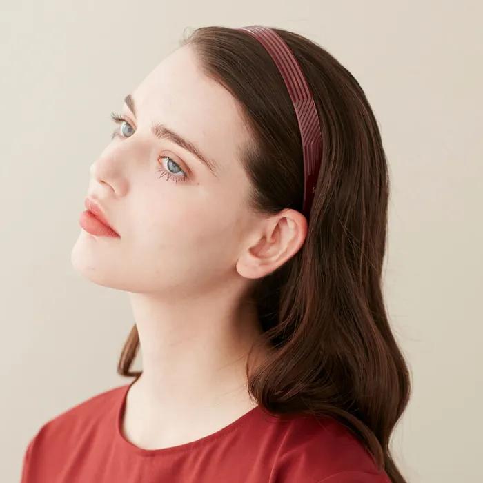 [Alexandre De Paris] Pleasance Hairband Brown Shell