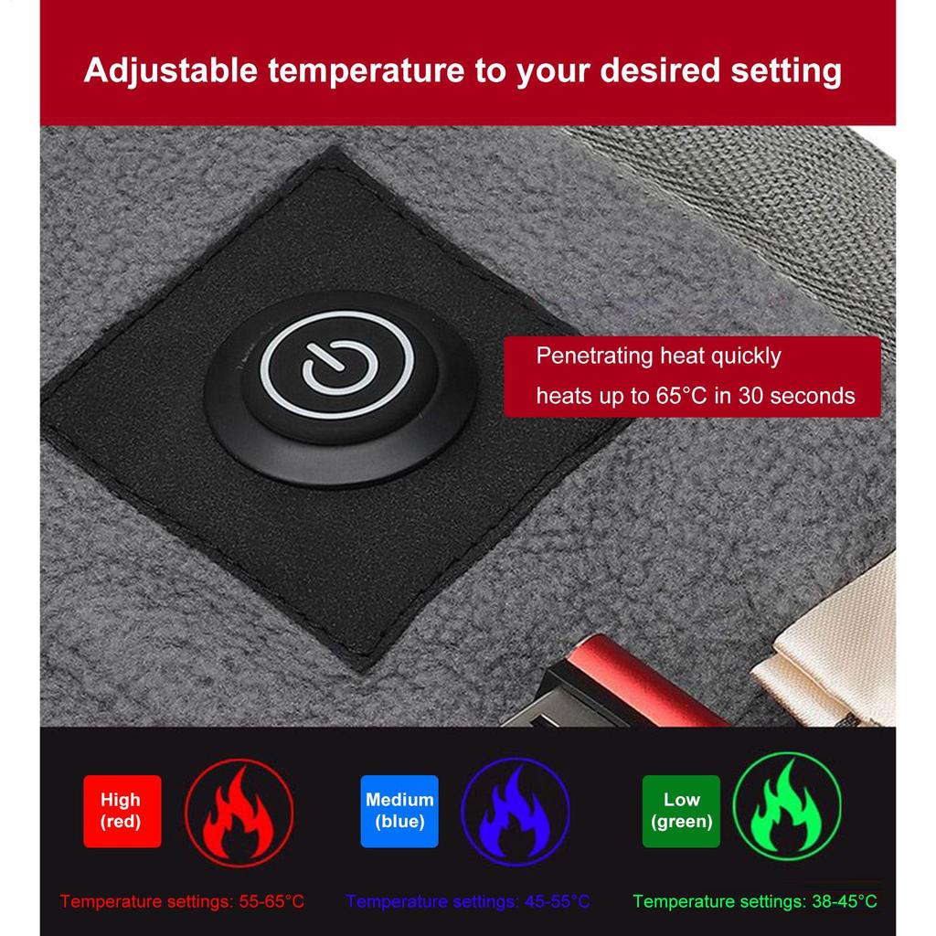 Heated Camping Pad Soft Foldable Warm Adjustable Blanket Sleeping Bag Liner For Men Women Hiking Outdoor Picnic Travel Survival