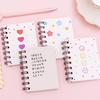 Kawaii Cartoon Hyuna Flower Side Fold Coil Notebook Student Mini Portable Loose Leaf Notepad A7 Pocket Office School Supplies