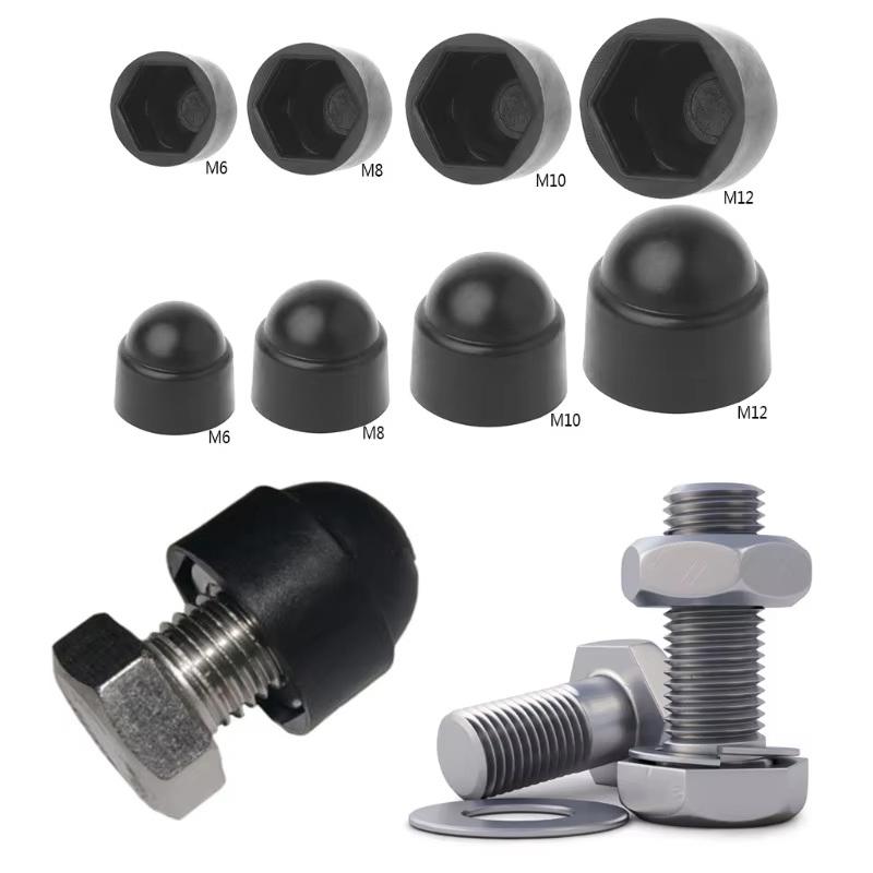 10Pcs M4 M5 M6 M8 M10 M12 Bolt Nut Dome Protection Caps Covers Exposed Hexagon Plastic Screw Protection Covers