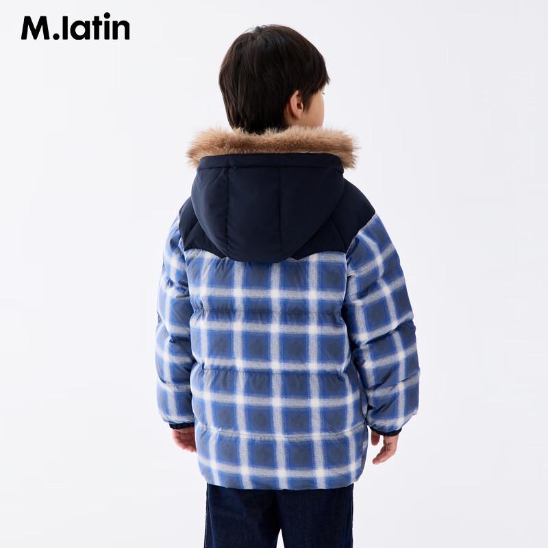 

M.Latin Kids Retro Plaid Hooded Down Jacket 160