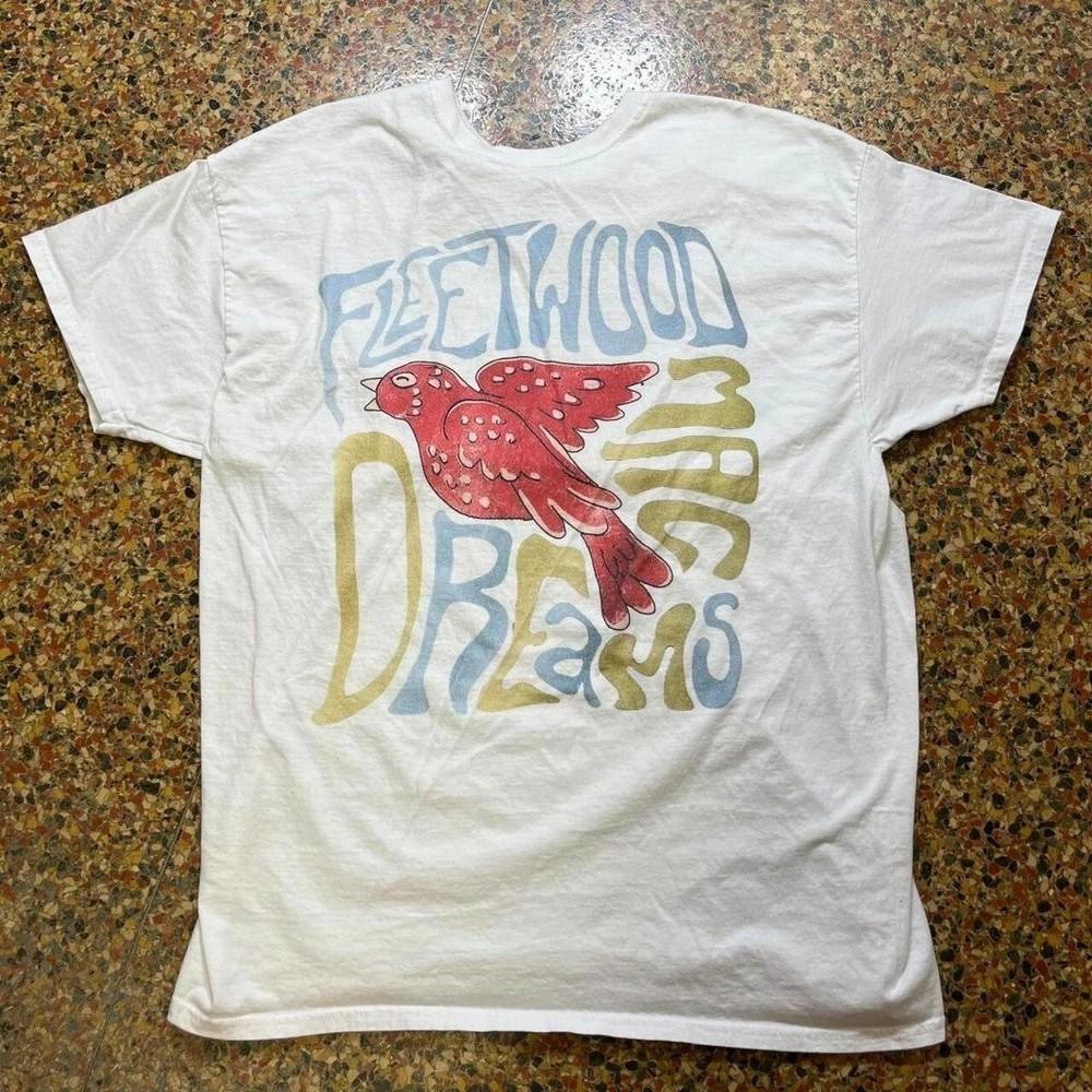 Retro-Stil Fleetwood Mac Kurzarm Weiß Farbe Hemd Nachdruck S-5XL Unisex T-Shirt