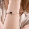 Serene Onyx Bangle Bracelet silver