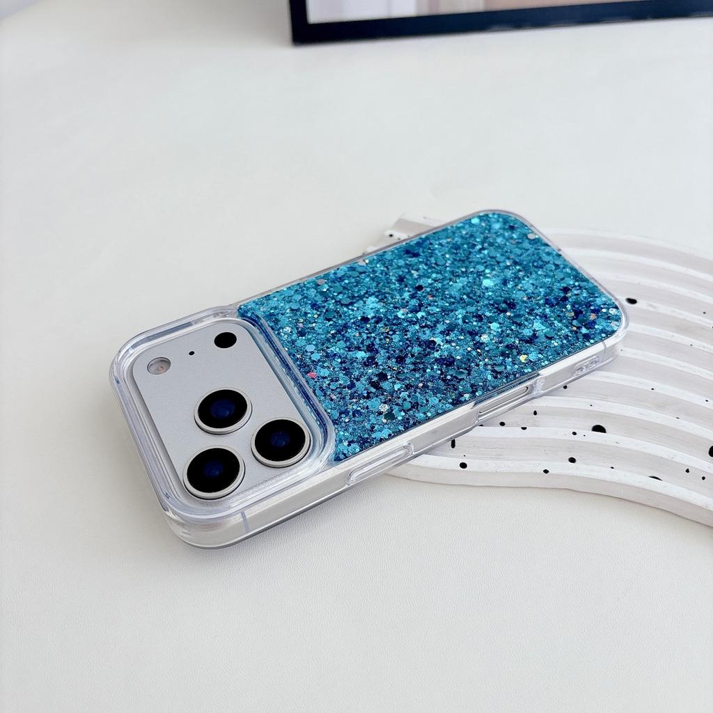 Luxury Bling Glitter Sequins Phone Cases For iPhone 17 Air 16 15 14 13 12 11 Pro Max Plus Soft Silicone Shiny Drop Glue Cover