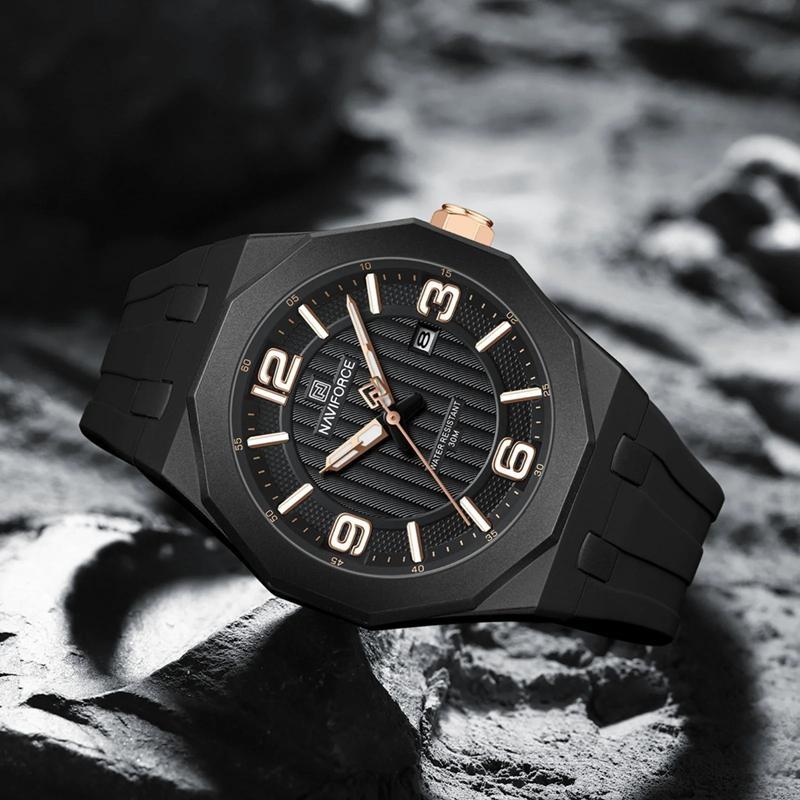 Luxury Men's Business Watch Waterproof Sports Quartz Clock Silicone Strap Men Wristwatches