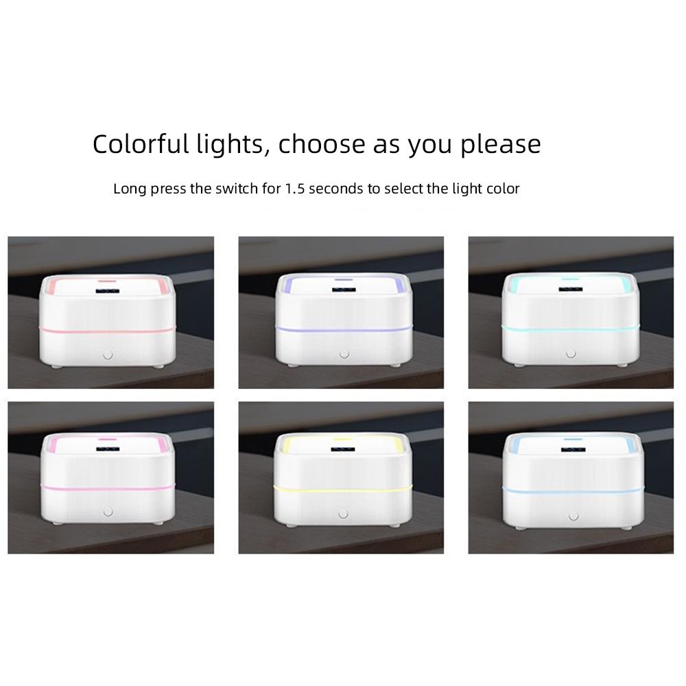 Mini USB Humidifier & Aromatherapy Diffuser with Soothing LED Lights for Car & Office
